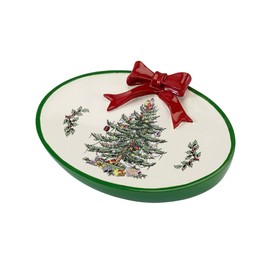 Avanti Linens Spode Christmas Tree Collection, Soap Dish, Red
