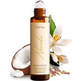 Gya Labs Neroli Essential Oil Roll on for Skin - 100% Pure Natural Neroli Perfume Oil Roller, Long Lasting Floral & Citrus Scent - Aromatherapy, Travel Size (0.34 Fl Oz)