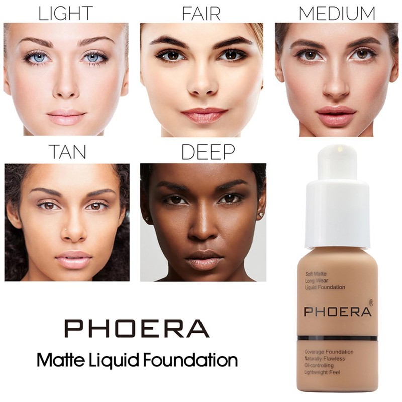 Hilareco Phoera Foundation Concealer Cover Liquid Matte Full Coverage Concealer