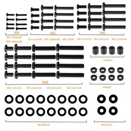 Universal TV Mounting Hardware Kit | M4/M5/M6/M8 Screws & Spacers | VESA-Compatible for TVs & Monitors Up to 80" | Organized & Labeled for Quick Installation