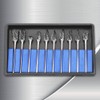 Rotary Burr Set, 10pcs 2.35*6mm Tungsten Carbide Rotary Files Metalworking