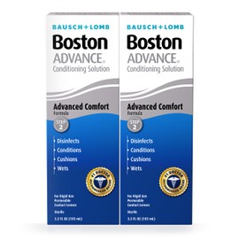Boston ADVANCE Contact Lens Conditioning Solution for Rigid Gas Permeable (RGP) Lens, Step 2, Conditions and Wets for Comfort, 3.5 Fl Oz (Pack of 2)