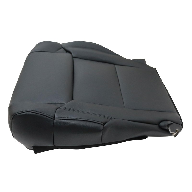 SecosAutoparts Passenger Bottom Replacement Black Leather Seat Cover Compatible with