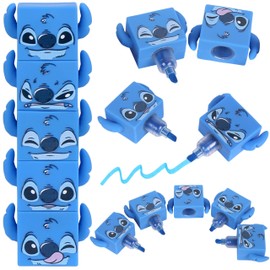 sarcia.eu Stitch Set of 4 Highlighters, Blue Mini Markers Connected 4-in-1