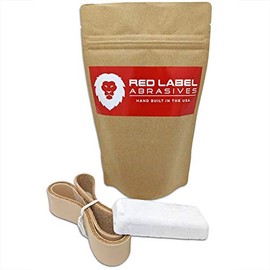 Red Label Abrasives 2 X 42 Inch Knife Maker's Leather Honing Strop Belt with Buffing Compound