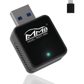 MMB WJCP-Mini CarPlay Wireless Adapter, 2024 Upgrade Wireless CarPlay Adapter-Dongle, Wandelt Werkseitig Verkabeltes CarPlay in Kabelloses Stecker Und Spielen, Mit CarPlay Autos Und iOS 10+