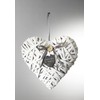 Kobolo Decorative Heart Pendant Chipwood White Set of 3