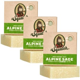 All Natural Bar Soap for Men with Heavy Grit, 5 Pack, Pine Tar Skincare Cleanser Cleansing Coconut - Scent: Alpine Sage, Size: 5 Ounce (Pack of 3)