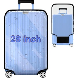 JeeVoya Luggage Cover Clear PVC Suitcase Cover Thick Transparent Waterproof Suitcase Protector for 20"/24"/28"/30" inch