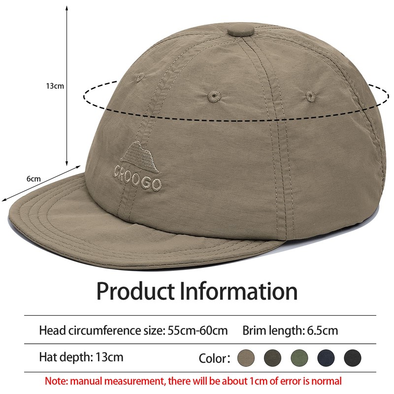 Clakllie Short Bill Hats for Men Waterproof Golf Baseball Cap