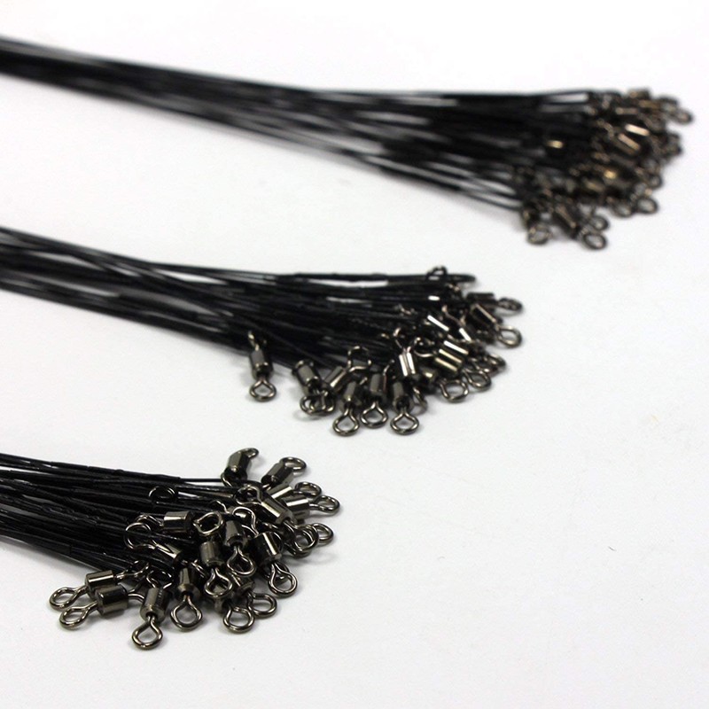 Stainless Steel Wire Leader for Fishing with Swivels and Snaps