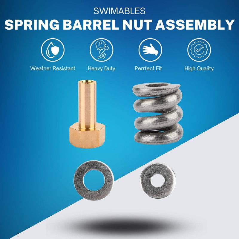 Swimables Spring Barrel Nut Assembly Compatible with Pentair 53108900 |