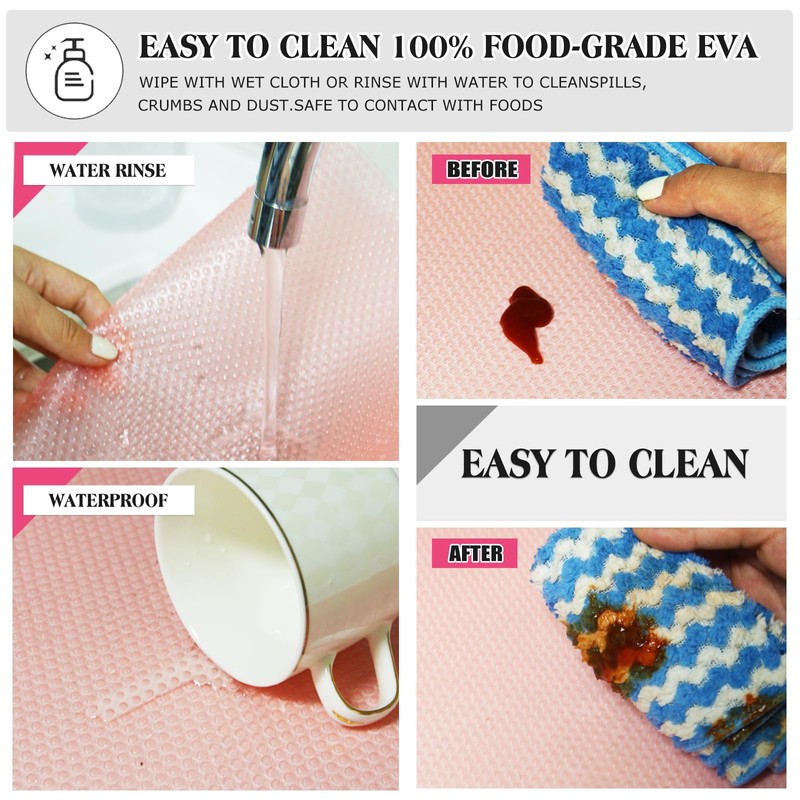 Daixers 20Pcs Refrigerator Liners, Washable Fridge Liner Shelf Mats Refrigerator