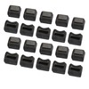 20 Pcs Chair Leg Floor Protector Rectangular Transparent Black Felt