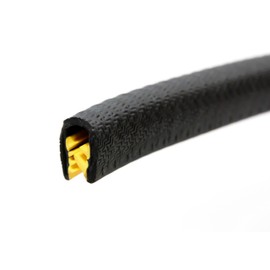 M M Seals - Edge Trim Black Fits 1/5 Inch (4.9mm), Leg 0.65 Inch (16.6mm), Length 13 Feet (4Meter) - No Glue Decorative Anti-Scratch Anti-Collision Cover