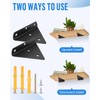 Pack of 2 Floating Shelf Brackets, Black, 8 cm Triangle