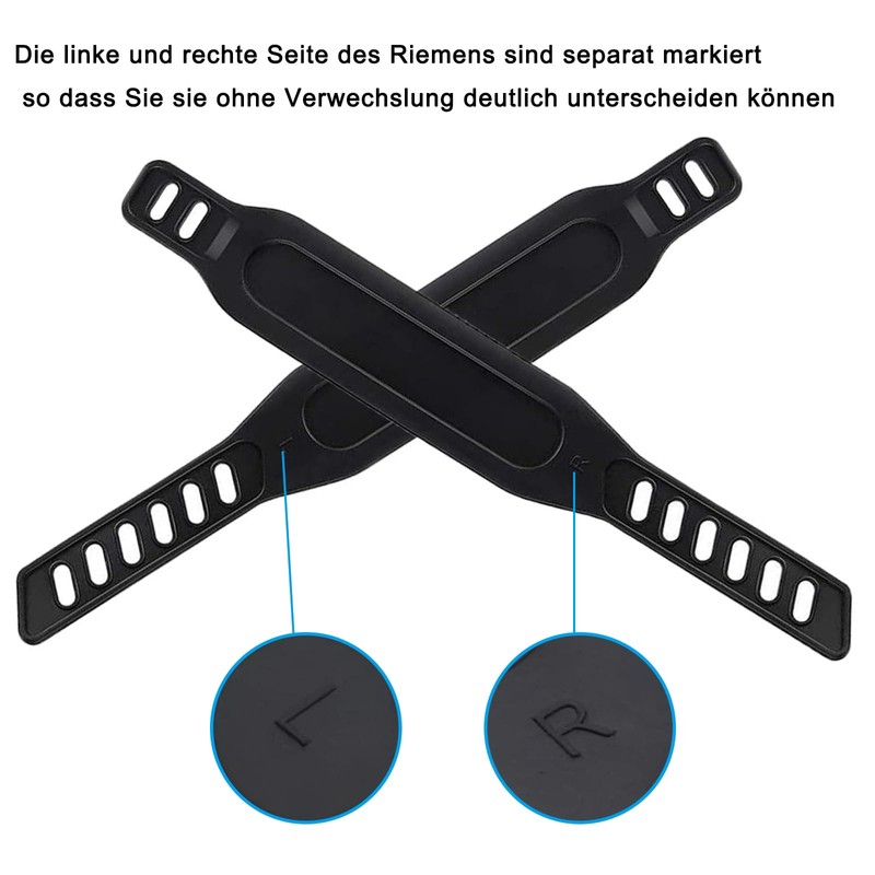Pack of 2 Universal Pedal Straps, Exercise Bike Pedal Straps