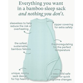 PurComfy Supersoft Sleep Sack 0.5 TOG, Premium Bamboo Viscose Baby Sleeping Bag, Lightweight Sleepsack 6-15 Months (Slate)