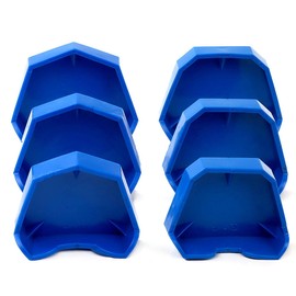 LA MIERE 6 Pcs Dental Model Base Forming Kit, Dental Model Base Former, Dental Casting Trimming Impression Tray Small+ Medium+ Large Set