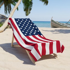 USA Flag Beach Towel | Quality & Long Lasting - 2 Sizes absorbent towel fluffy bath towels bath towel - Size: 36" × 72"