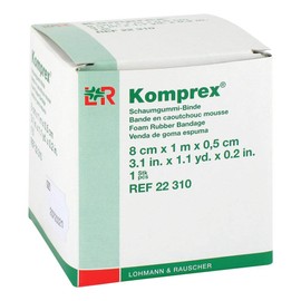KOMPREX Foam Rubber Bandage 8 cm x 1 m Thickness 0.5 cm Pack of 1