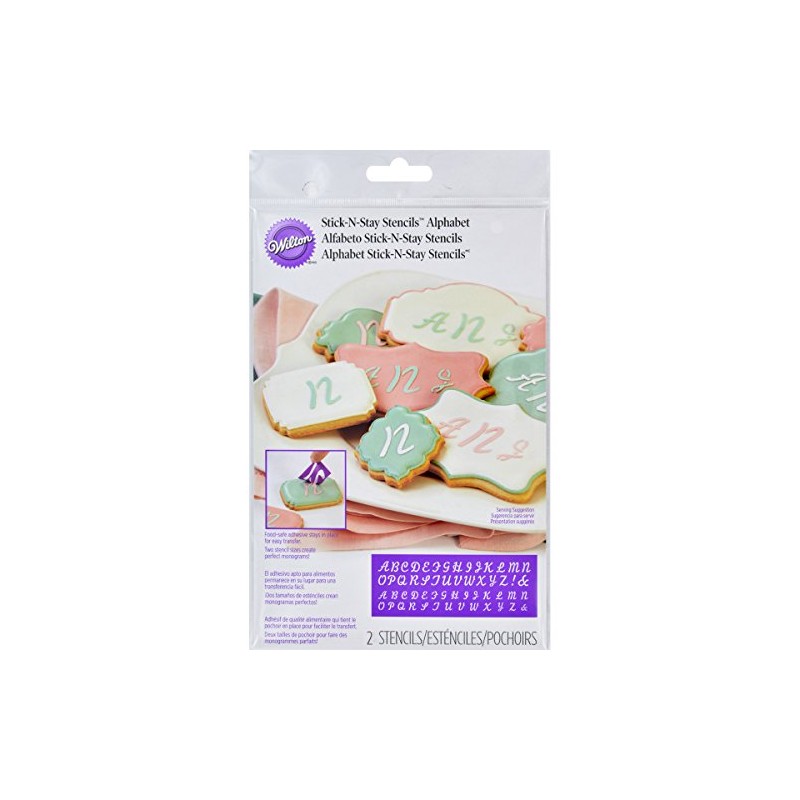 Wilton Stick-N-Stay - Plantillas monograma