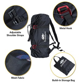 Namolit Outdoor Climbing Rope Bag Folding Waterproof Climbing Equipment Carrying Bag for Camping Mountaineering Orange