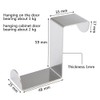 FOCCTS 6PCS Over Door Hooks 45MM Stainless Steel Reversible Hooks