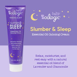 Oilogic Slumber & Sleep Baby Lotion - Gentle Calming Cream with 100% Pure Essential Oils for Smooth & Moisturized Skin - Pediatrician-Tested, Safe for Babies & Toddlers Baby Essentials Skincare
