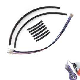 TIGERSGATE 14" & 16" Handlebar Front Turn Signals Extension 6 Wire Harness Kit for 1996-up Harley Dyna, Touring, Softail and Sportster