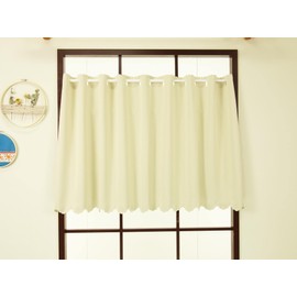 Katenya Outlet Flameproof Blackout Class 1 Cafe Curtain [Piti] Crepe Beige Color Width 145cm Length 70cm 1 Panel