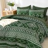 Yiran Dark Green Comforter Queen Size, 7 Piece Boho Aztec