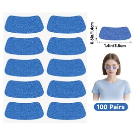 Anwyll Eye Black Stickers - 100Pairs Glitter Blue Accessory Sport Eye Black Sticker Football Baseball Softball Under Eyeblack Strips Stickers with White Pencil for Kid Adult Sport Game Party Favors