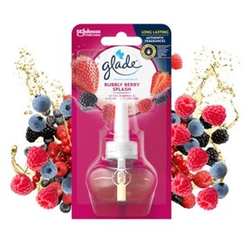 Glade Plug in Air Freshener Refill, Electric Scented Oil Room Air Freshener, Bubbly Bery Splash, Pack of 6 (6 x 20ml)