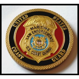 US Coast Guard Police Law Enforcement Colorized Challenge Art Coin
