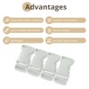 Sheriffdrink 5/8 Inch Paracord Bracelet Buckles 4 Pack, Light Grey