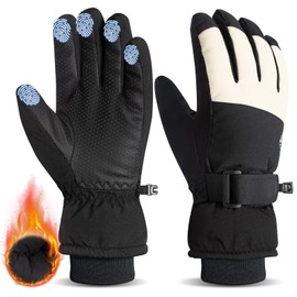 RIGWARL Kids Snow Gloves Waterproof, Anti-Slip Kids Ski Gloves for Boys Girls Cold Weather, Warm Kids Winter Gloves Toddler Snow Gloves for Sports Snowboard Sledding Ice Skate Hiking