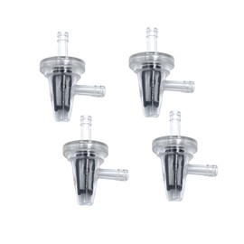4 Pcs 90 Degree Fuel Filters, Right Angle Inline Fuel Filter Replacement Compatible with 1/4 Fuel Line Gas Engine Motorcycle Dirt Bike Scooter ATV Quads
