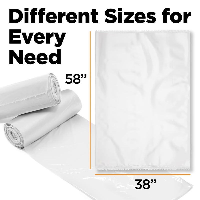 ToughBag 55-60 Gallon Contractor Trash Bags, 2.5 Mil Heavy Duty