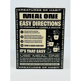 Kreatures of Habit MEAL ONE | Overnight & Instant Superfood Protein Meal Replacement | Gluten Free, Dairy Free, 30g of Plant Based Protein, With No Added Sugar (7 Pack, Variety)