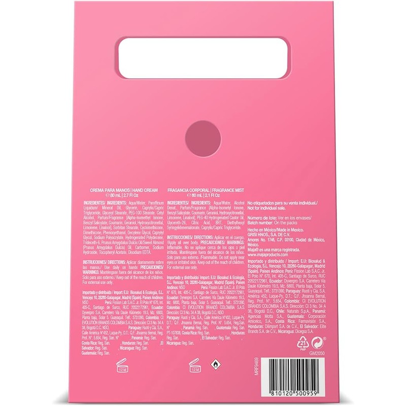 Maja, Estuche Coleccionable Love Rose 2 piezas, contiene un Body