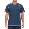 EZRUN Camisetas de natación para Hombre, protección Solar UPF 50+,