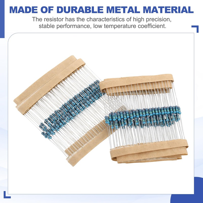 PATIKIL 120pcs 1/4W (0.25 Watt) Metal Film Fixing Resistors Kit
