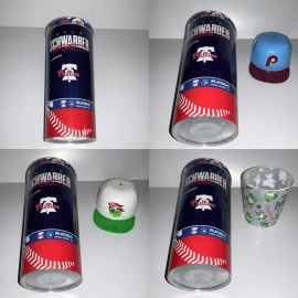 PHILLIES~2024 Kyle Schwarber SOUVENIR CUP & PHANATIC ICE CREAM HELMET RETRO BLUE - SOUVENIR CUP & PHANATIC DRINKING CUP