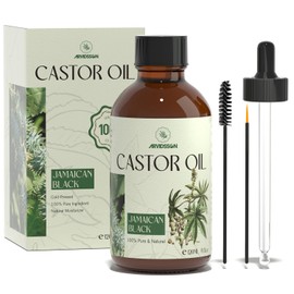 ARVIDSSON Jamaican Black Castor Oil for Hair Growth, Eyelashes and Eyebrows 100% Pure Cold Pressed Castor Oil, Hair Oil, Body Oil, Skin & Scalp Moisturizer