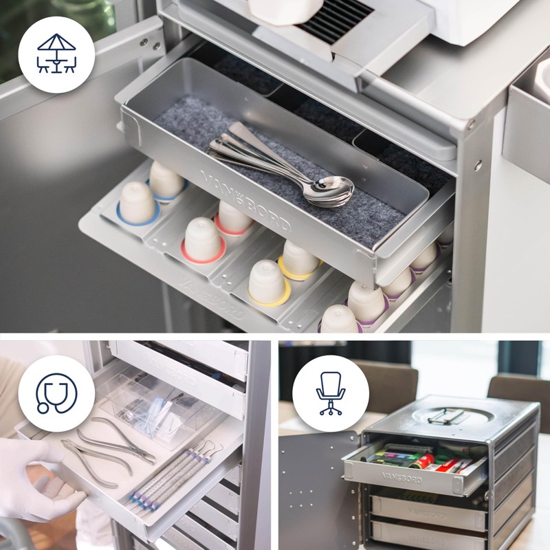VanDeBord Aluminium Flat Drawer, Drawer, Accessories for Aircraft Trolleys, Airline