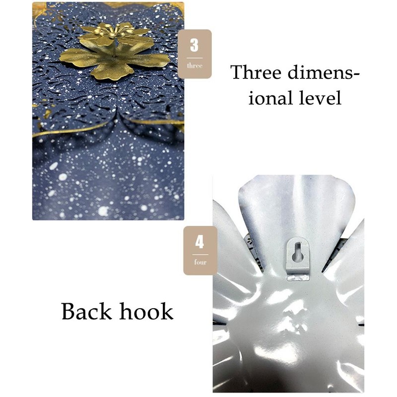Metal Flower Ornament Wall Art Iron Flower Pendant for Home