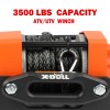 X-BULL Electric Winch 3500lbs 12V Synthetic Rope Wireless Remote Trailer