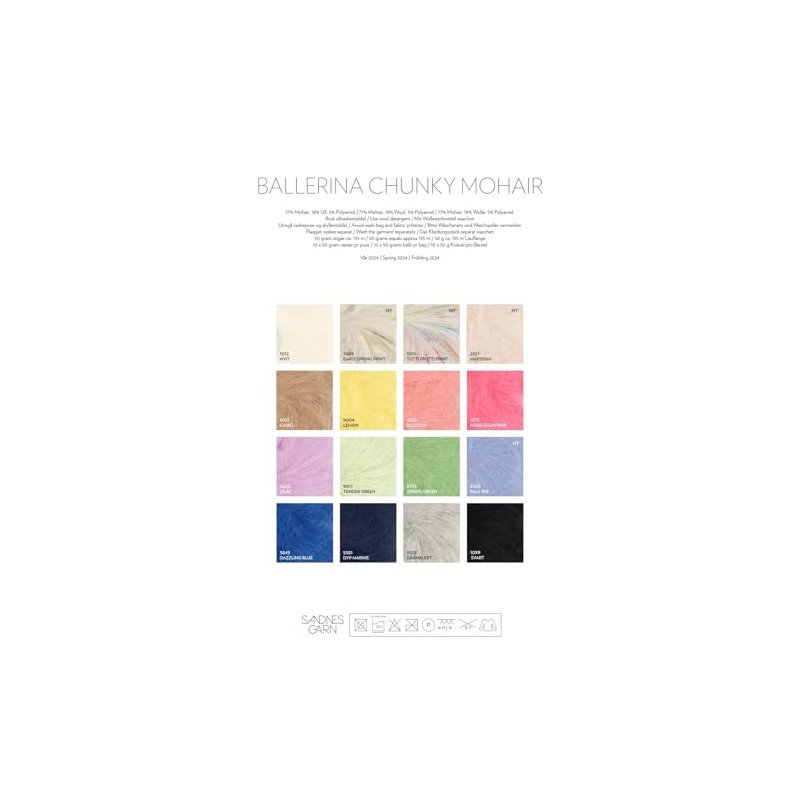 SANDNES GARN Ballerina Chunky Mohair – Colour: Hvit (1012) –