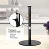 Paper Towel Holder, Black Roll Holder Organizer, Steady Countertop Paper